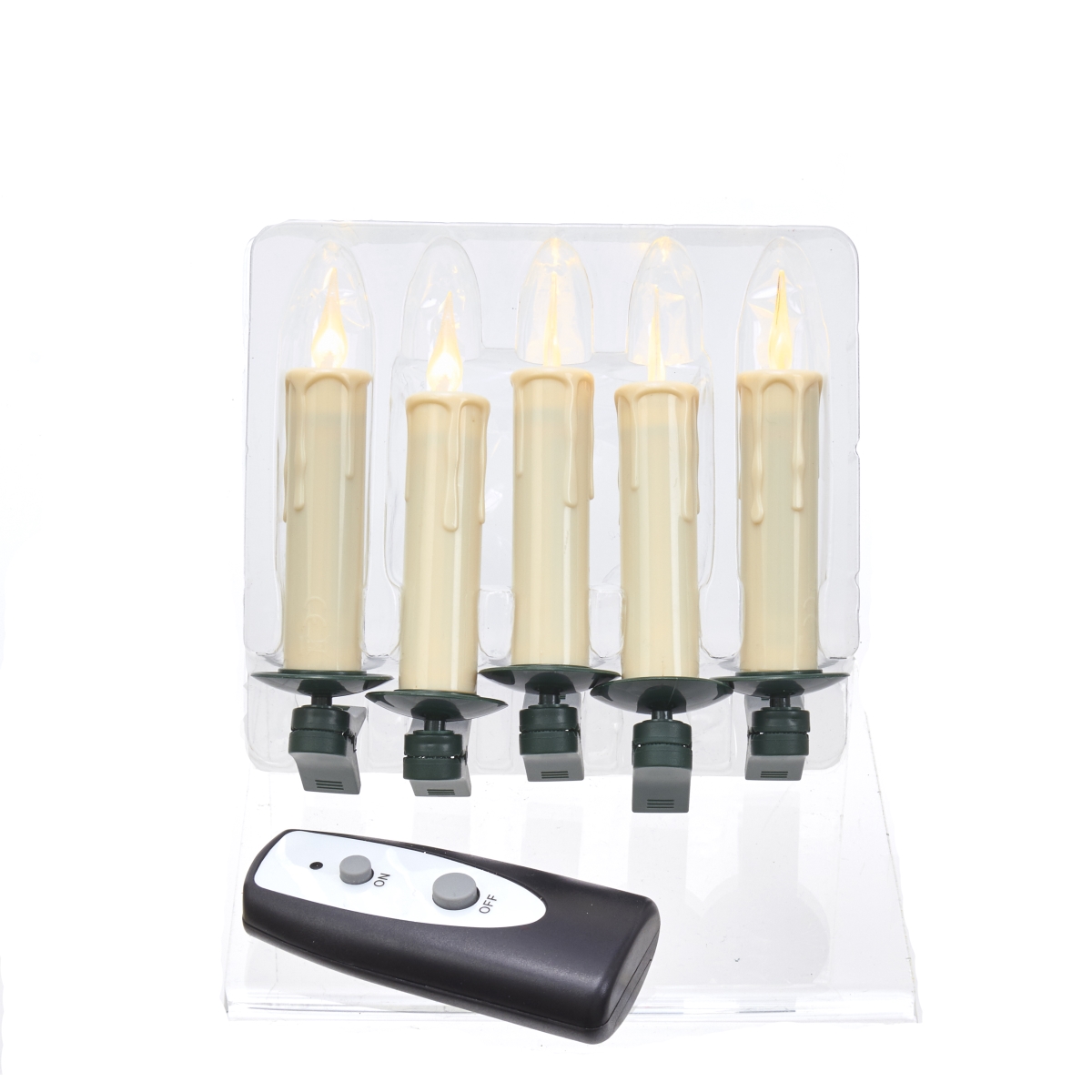 5-Light Battery-Operated Warm White LED Candle Light