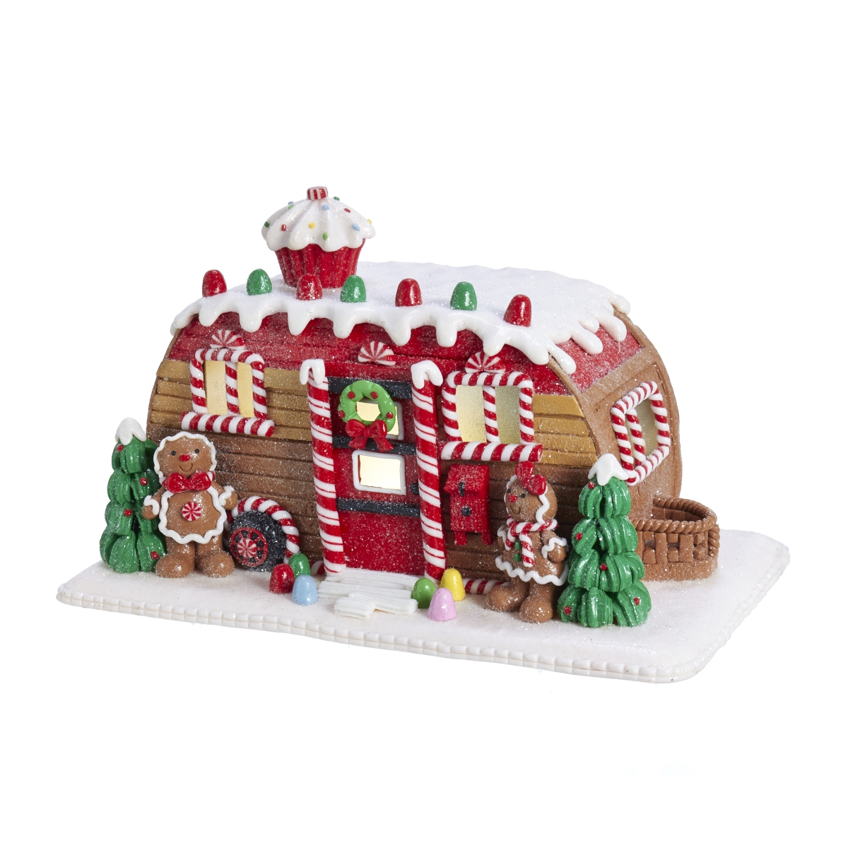 Kurt S. Adler D3596 6 in. Gingerbread Camper House Table