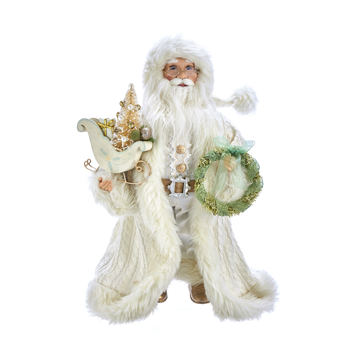 18 in. Kringle Klaus Winter White Santa