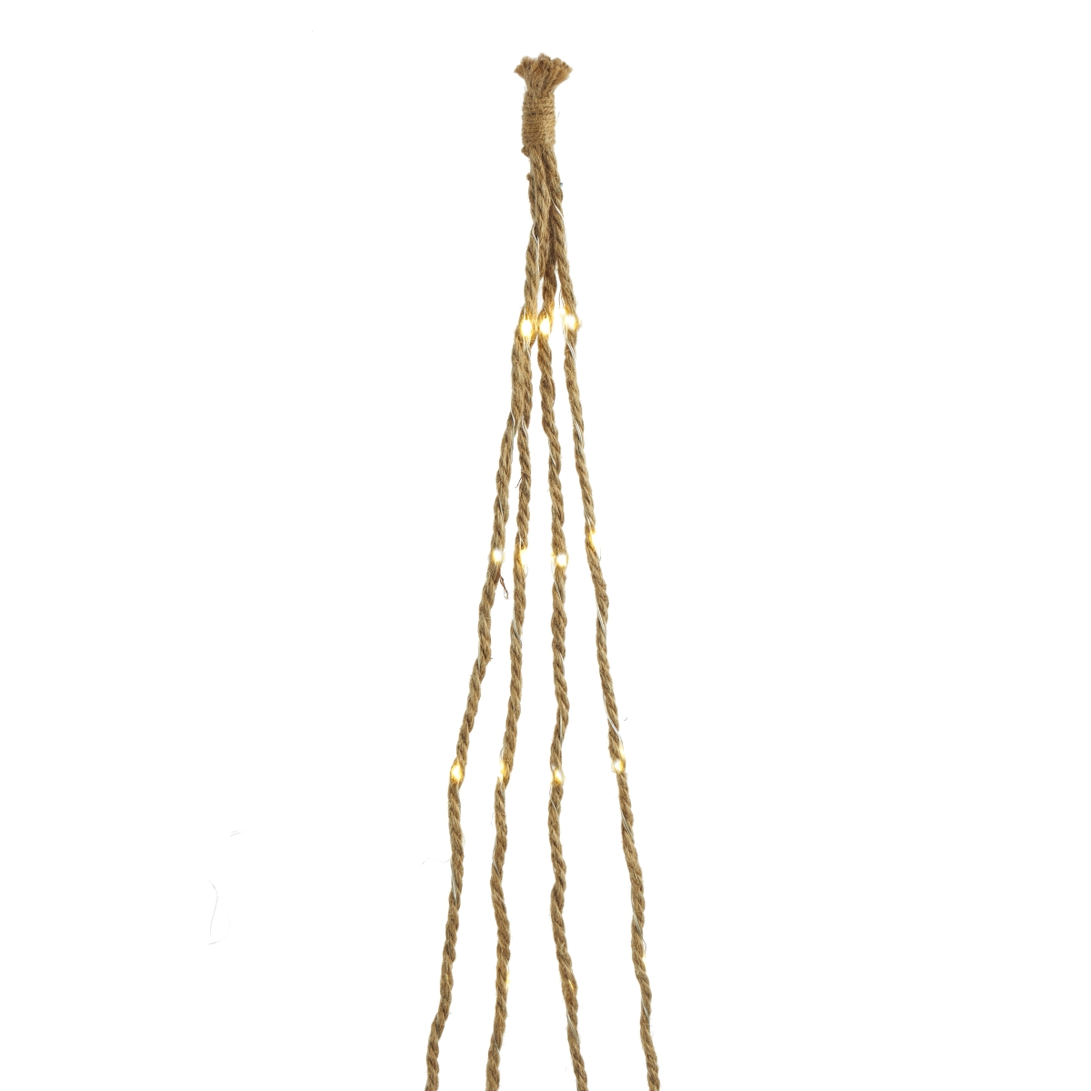 6 ft. Brown Burlap Rope Lights with Warm White Lights