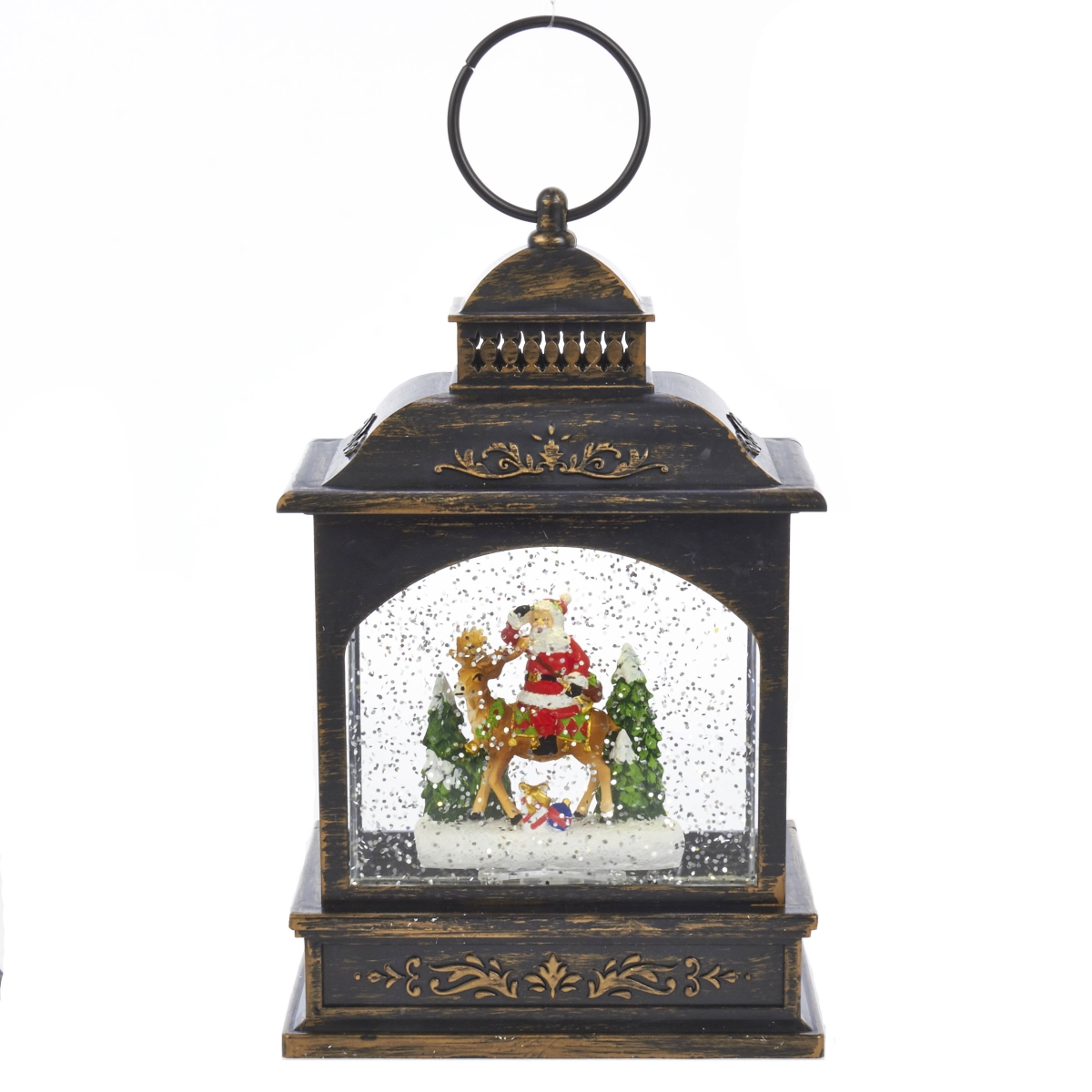Kurt S. Adler C5545 9 in. LED Santa Lantern with Motion