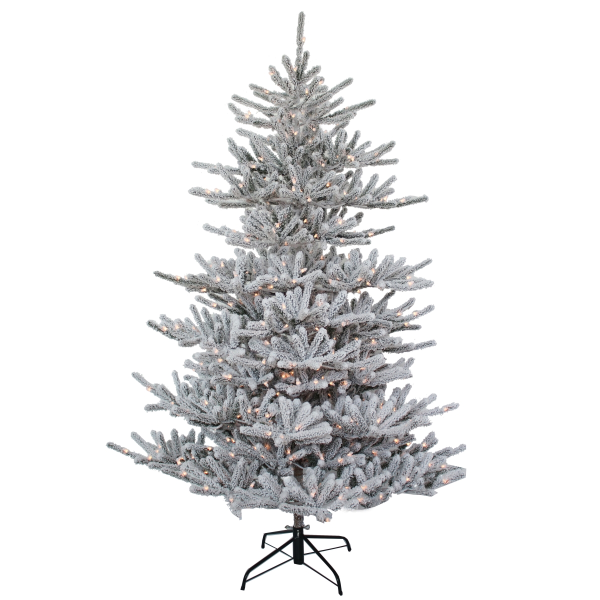 Kurt S. Adler TR2484 3 ft. Pre-Lit Flocked Pine Tree with Burlap -  kurt S Adler Inc