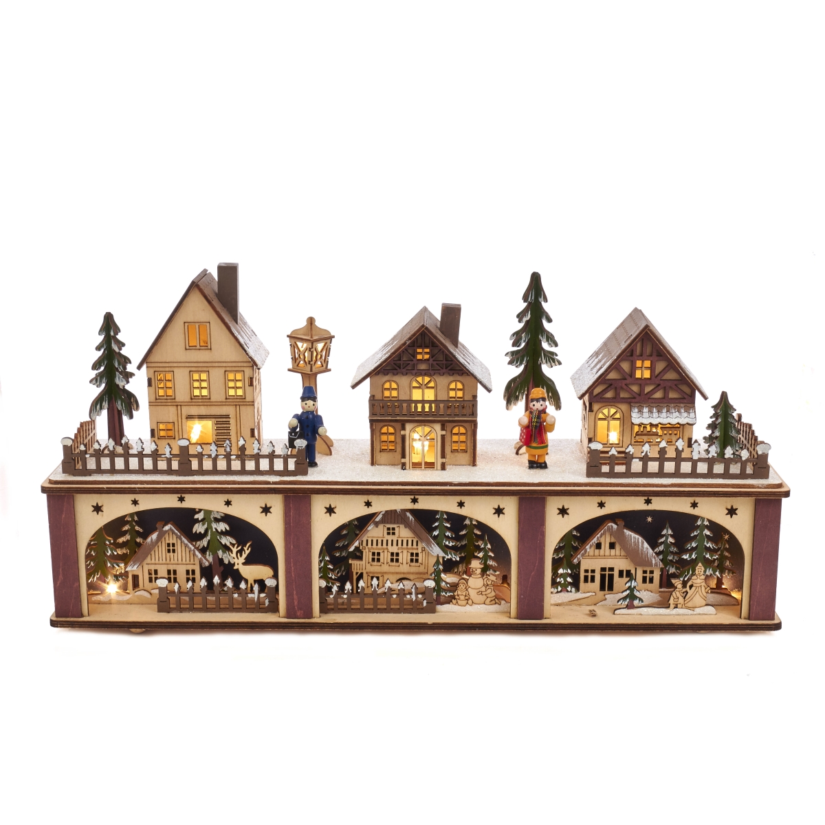 8.66 in. Battery-Operated Village LED House