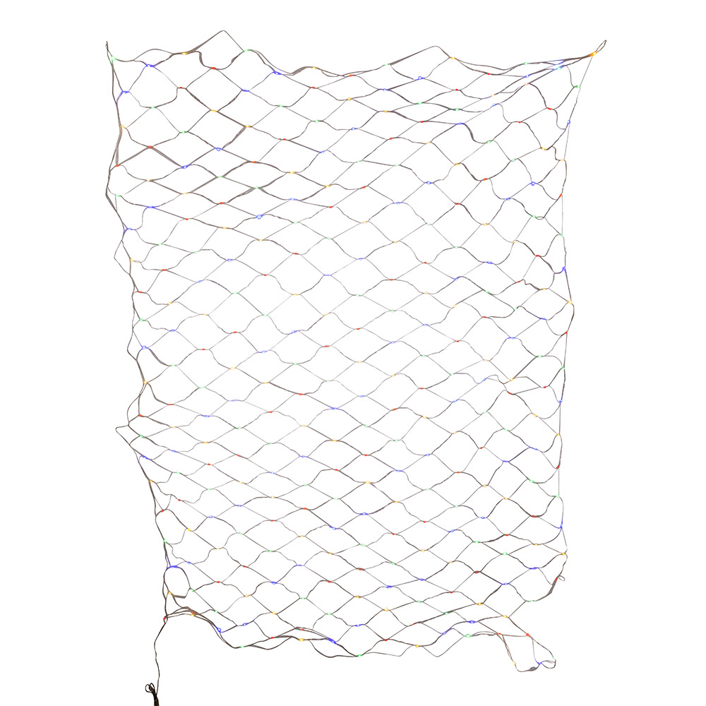 Kurt S. Adler AD0102M 6 ft. 300-Light Starburst Multi LED Net Light
