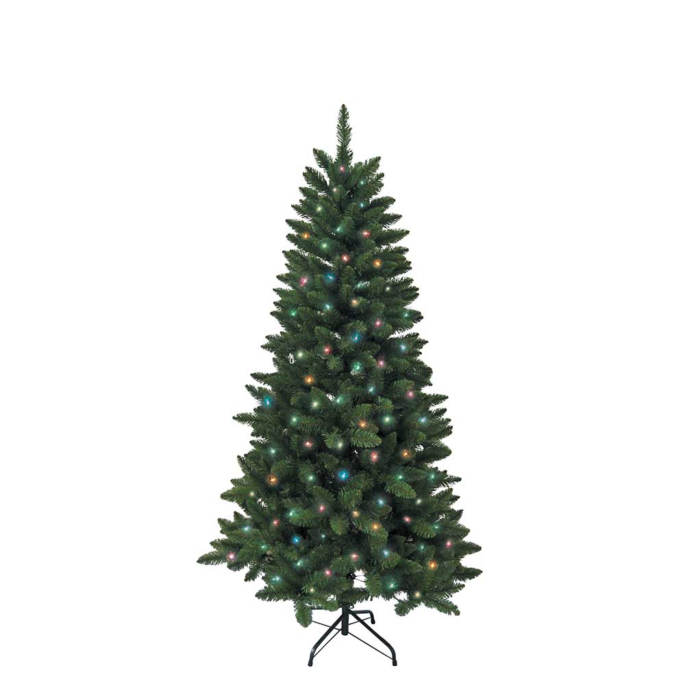 Kurt S. Adler TR2423PLM 4.5 ft. Pre-Lit Multi Color Green Pine Tree -  kurt S Adler Inc