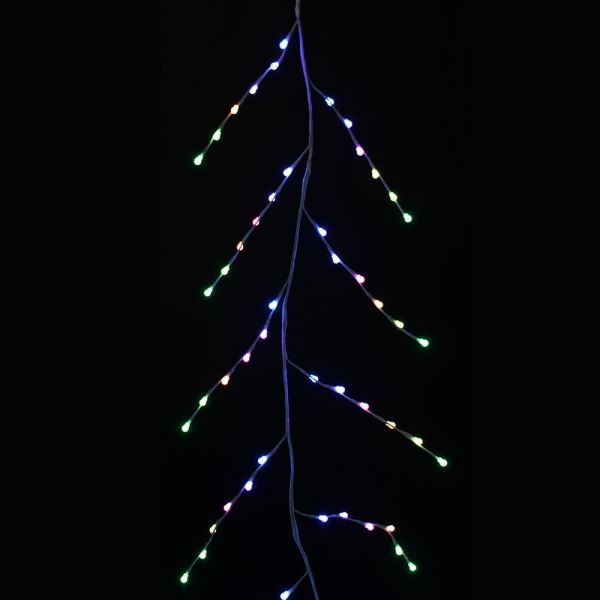 6 ft. 66-Light Gumball LED White Garland