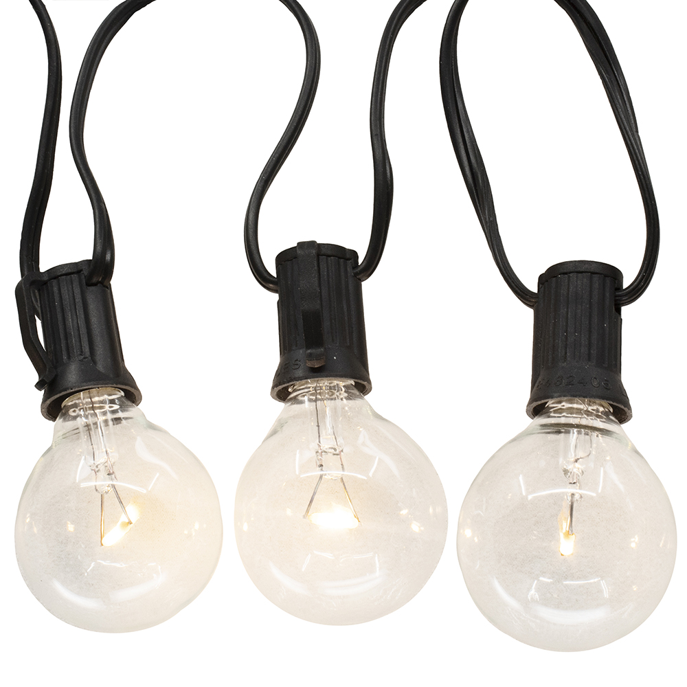 UL 10-Light G40 Warm White LED Clear Glass Light Set