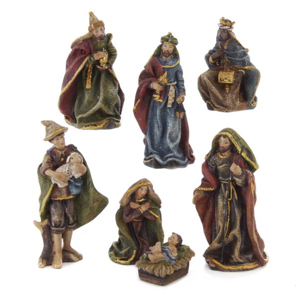 3.5 in. Resin Nativity Set - 7 Piece