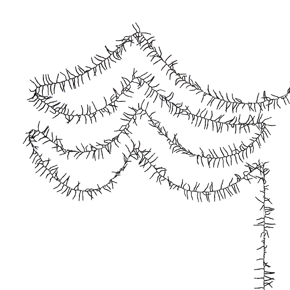 2000-Light 65 ft. Cluster Garland with Cool White LED Lights