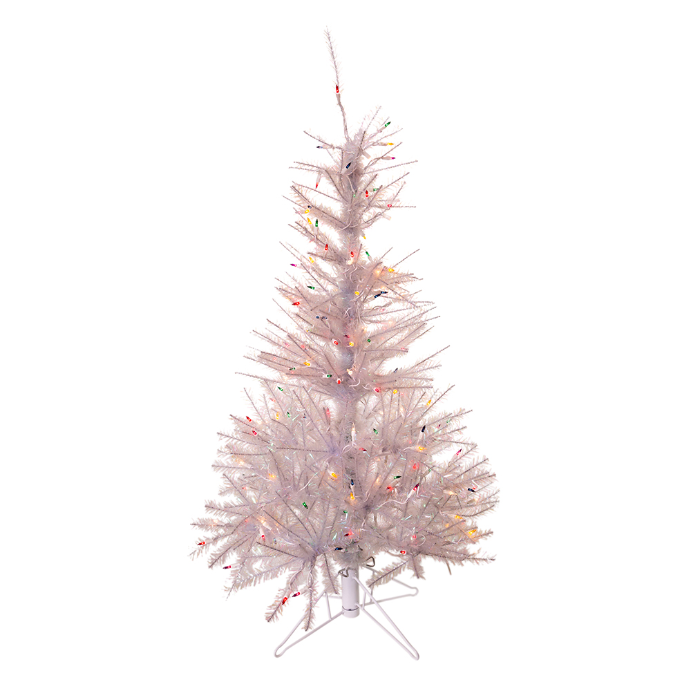 Kurt S. Adler TR2378 4.5 ft. Pre-Lit Glisten Pine Tree & Multi Color Lights -  kurt S Adler Inc