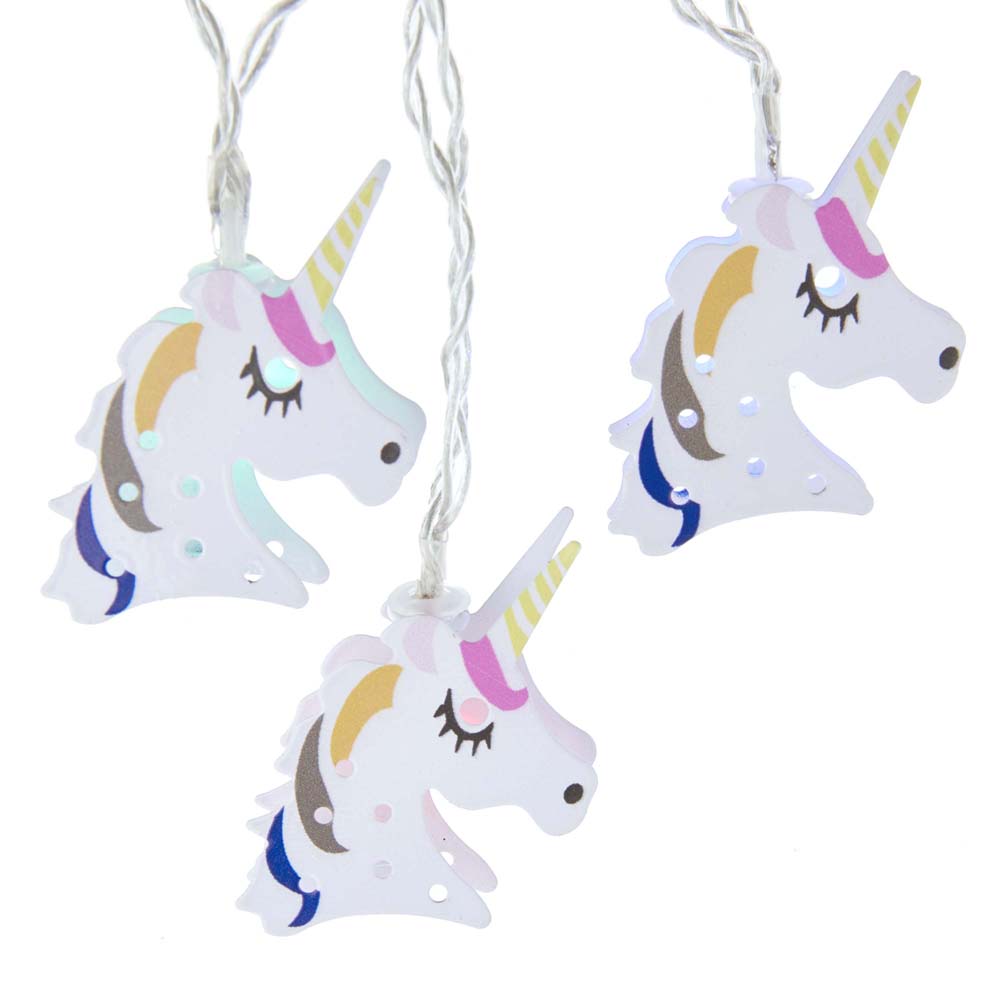 Battery-Operated 10-Light USB Metal Unicorn Light Set