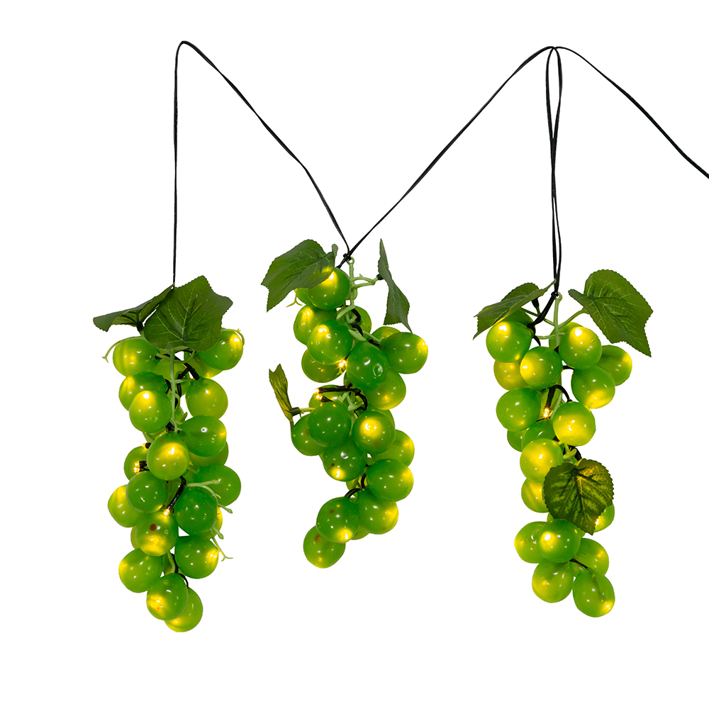 75-Light LED Large Green Grape Light Set