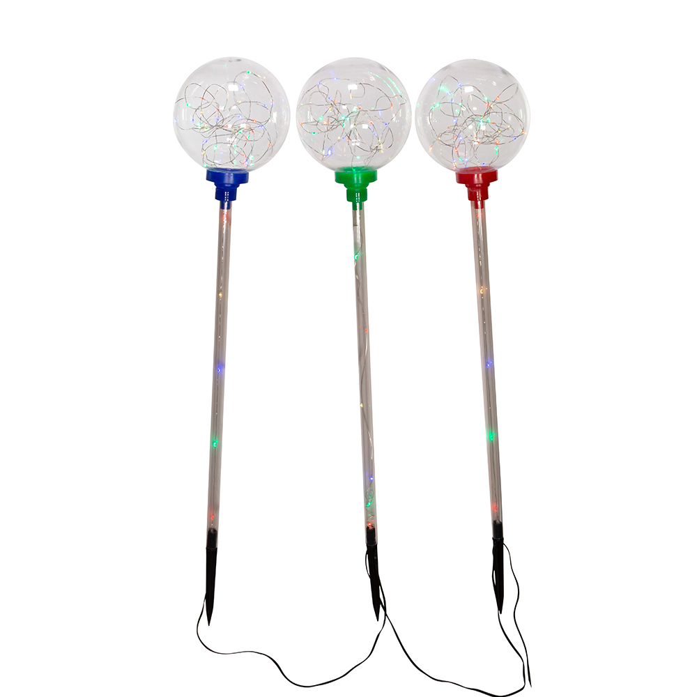 Picture of Kurt S. Adler AD2817 135-Light Globe Yard Stake Set with Multi Color Fairy Light