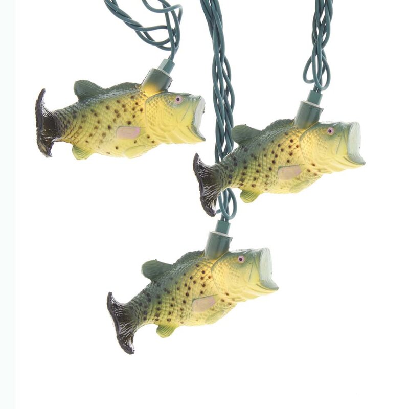 Kurt Adler UL5031 10-Light Bass Fish Set