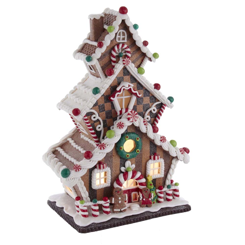 13 in. Gingerbread Cookie 3-Layered LED House
