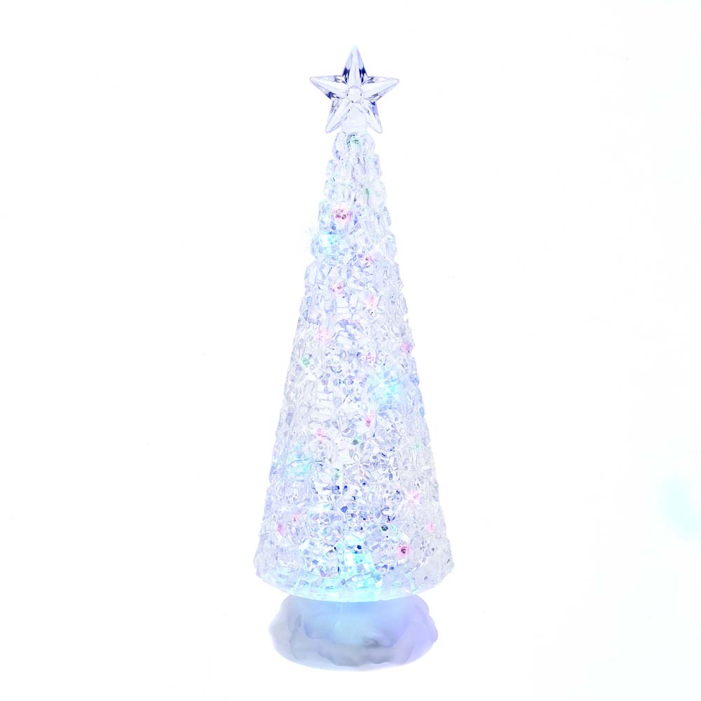 13 in. Battery-Operated LED Light Tree with Water Table Piece