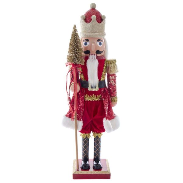24 in. Plastic Red & Gold King Nutcracker