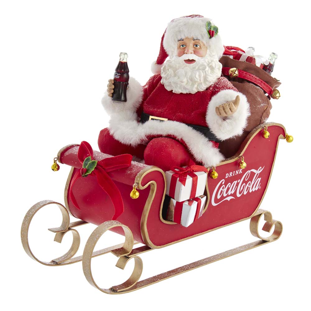 Picture of Coca-Cola CC5202 10 in. Coca-Cola Santa in Sleigh Table Piece