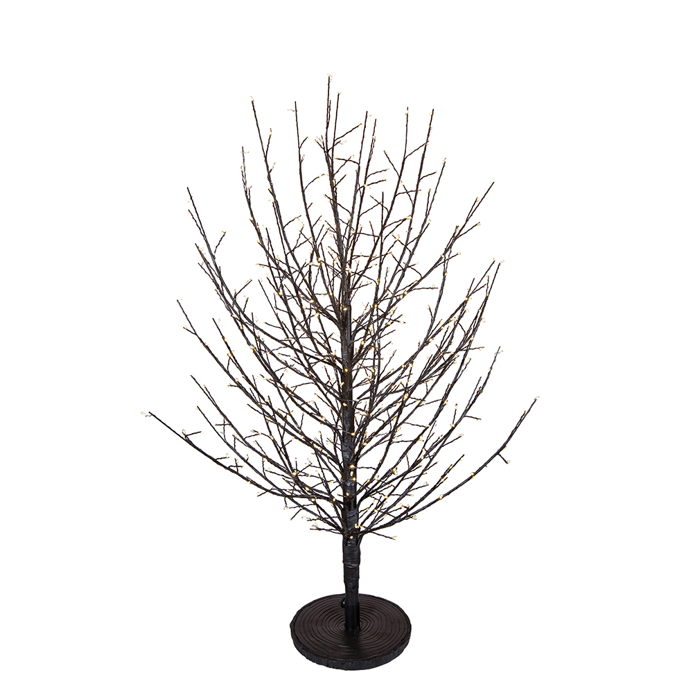3 ft. Dark Brown Twig Tree with 500 Warm White Cluster Lights