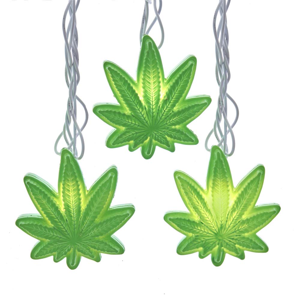 UL 10-Light Opaque Leafy Light Set