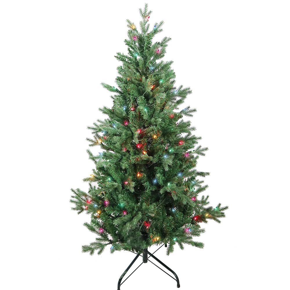 4.5 ft. Pre-Lit Multi Color Incandescent Jackson Pine Tree