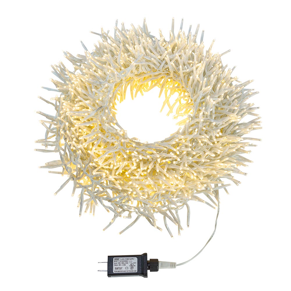 65 ft. 2000-Light Cluster Garland with LED Lights, Warm White