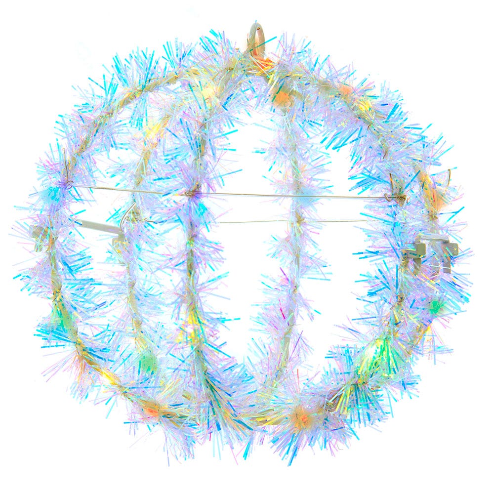 6 in. LED Tinsel Foldable Sphere, Multi Color