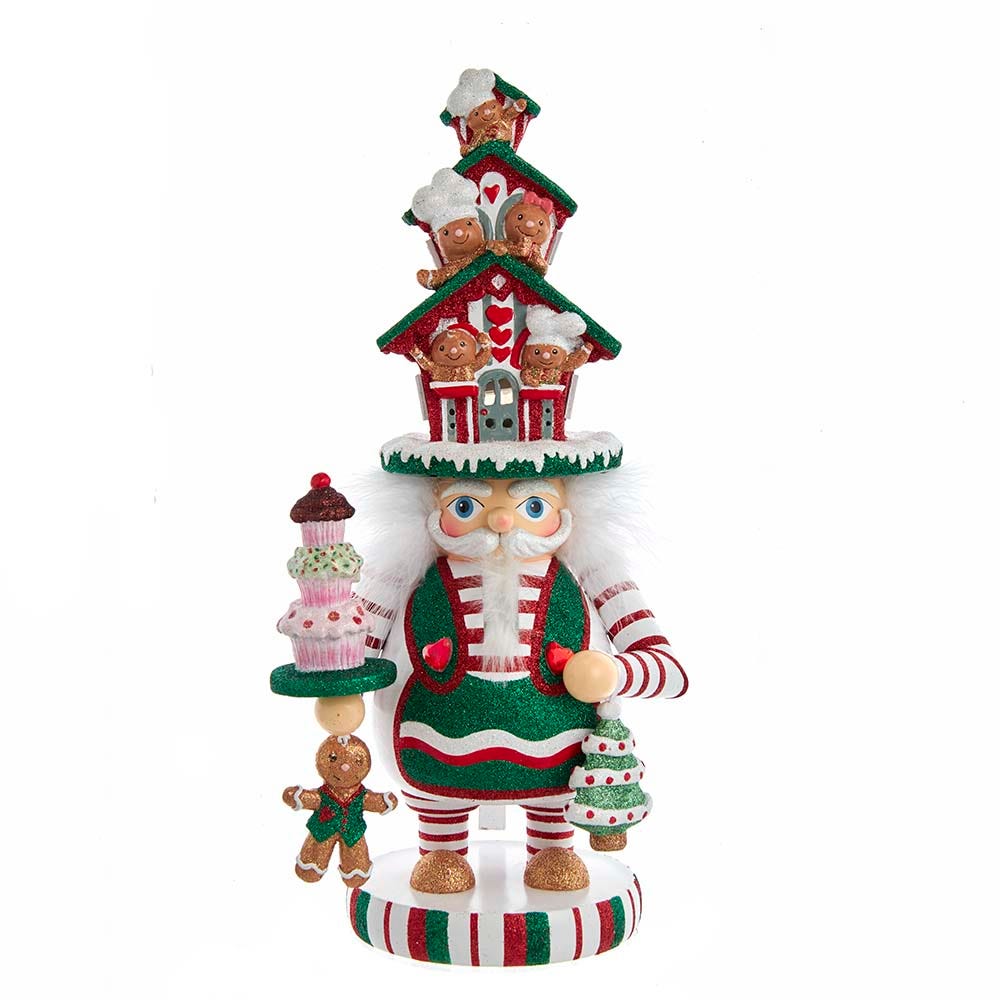 Picture of Kurt Adler HA0571 15 in. Hollywood Battery-Operated LED Gingerbread House Hat Nutcracker