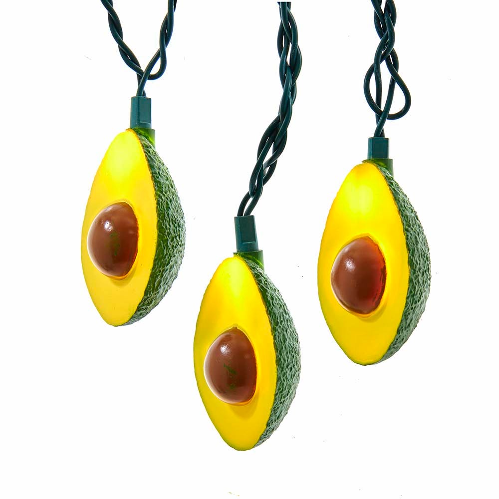9 ft. UL 10-Light Avocado Light Set, Green