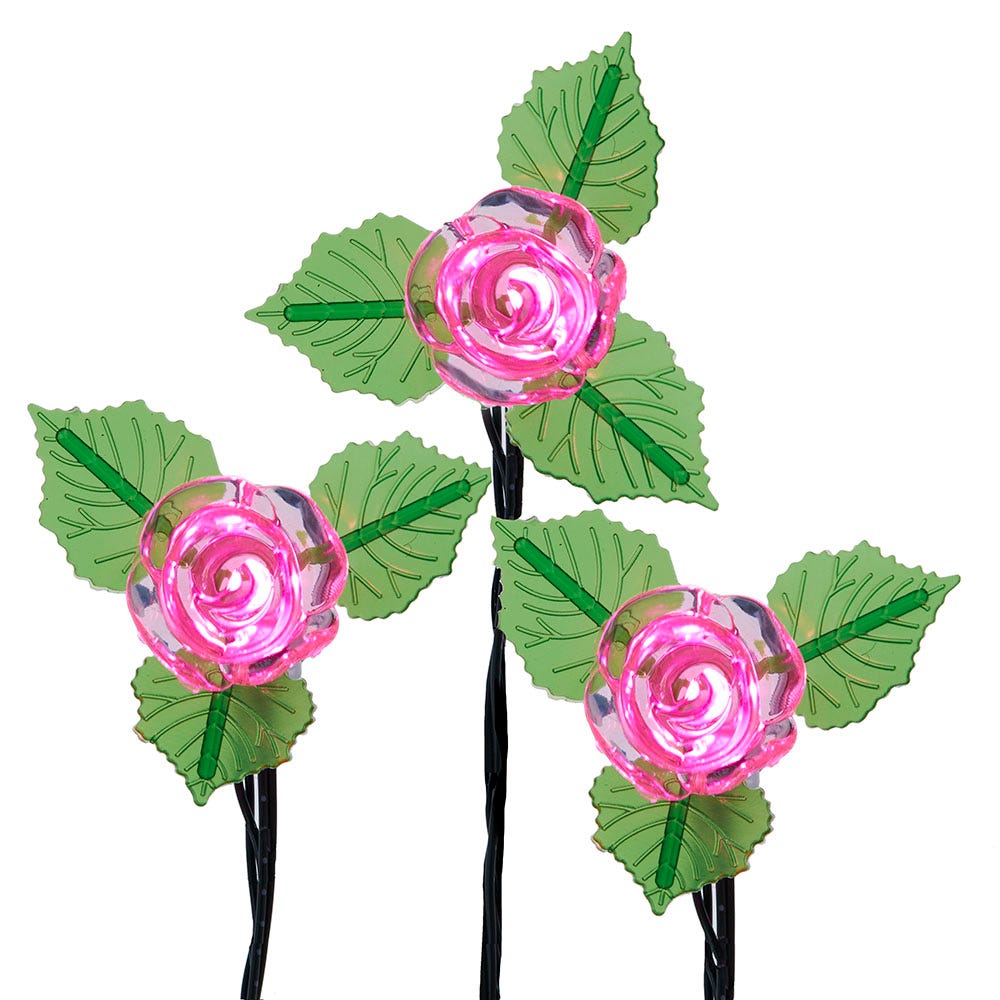 Kurt Adler AD2823PP 10-Light LED Rose Light Set, Pink