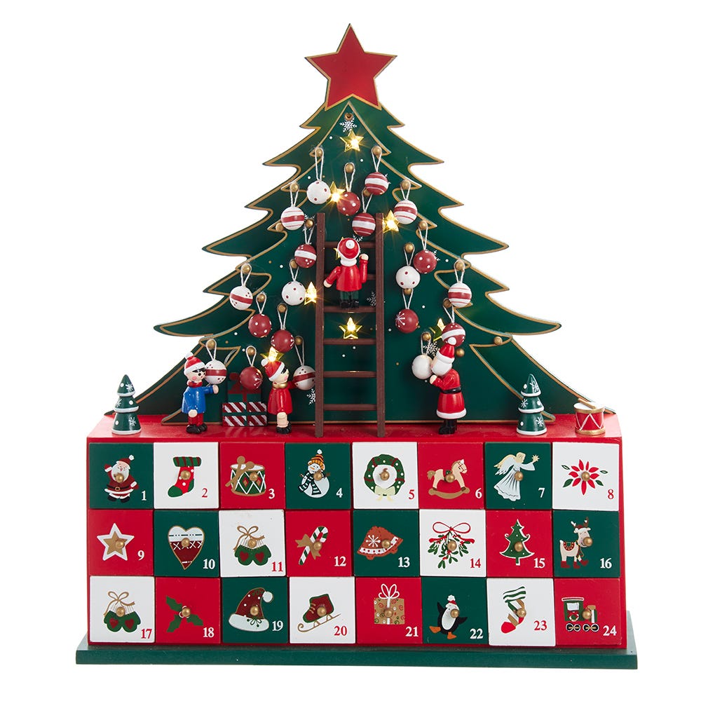 Picture of Kurt Adler D4035 13.5 in. Battery-Operated LED Christmas Tree Advent Calendar
