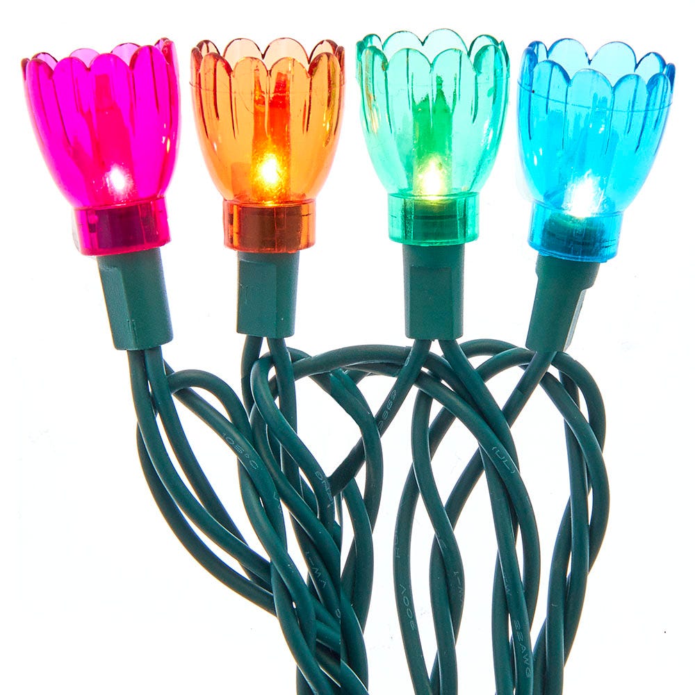 UL 10-Light Multi-Color Tulip Light Set