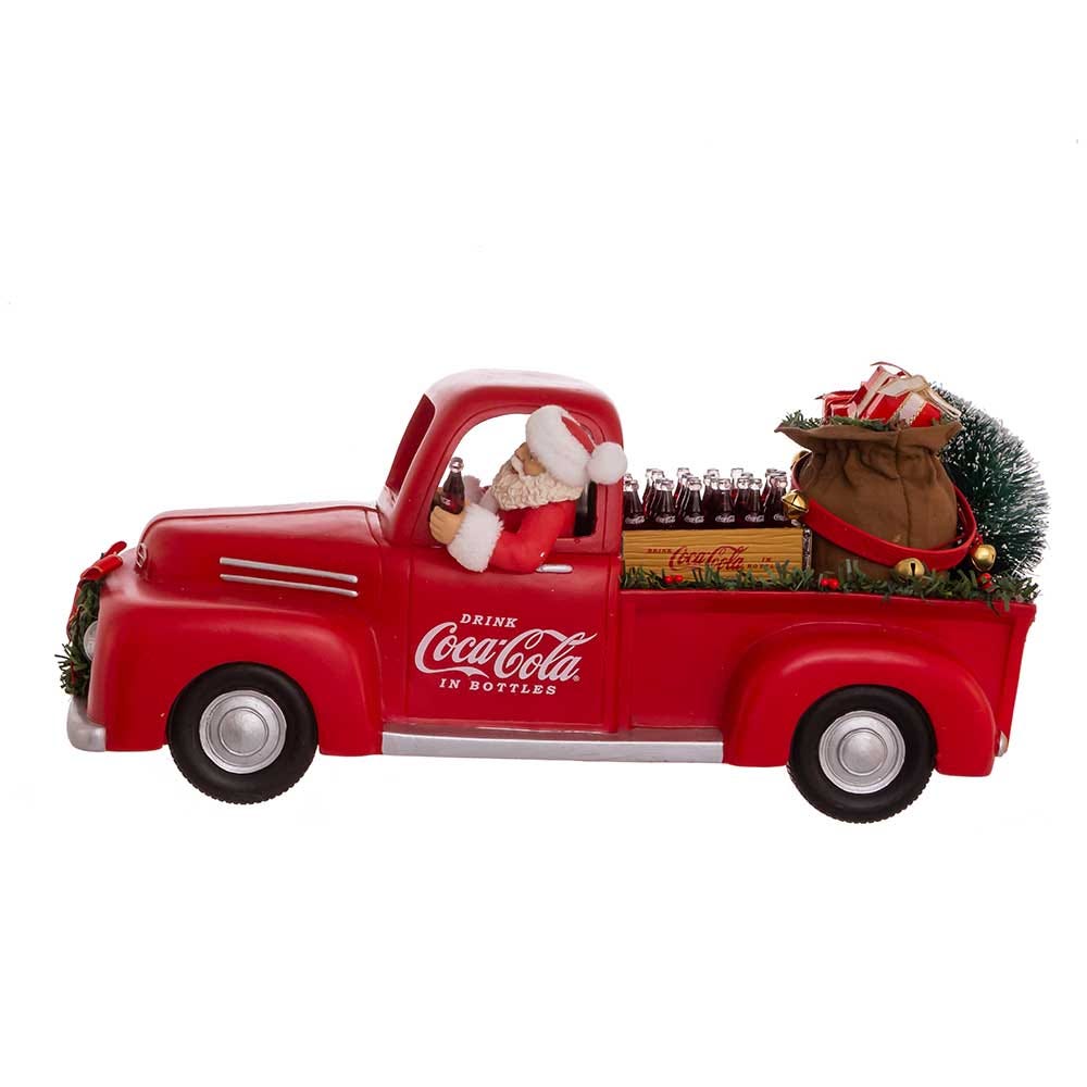 14 in. Coca-Cola Pickup Truck Santa