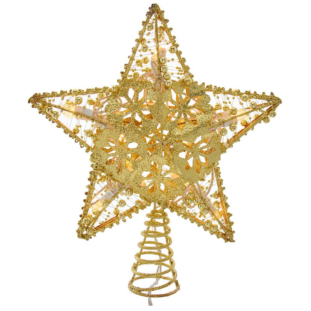 Picture of Kurt Adler UL0913GO 10 in. 20-Light Star Tree Topper&#44; Gold