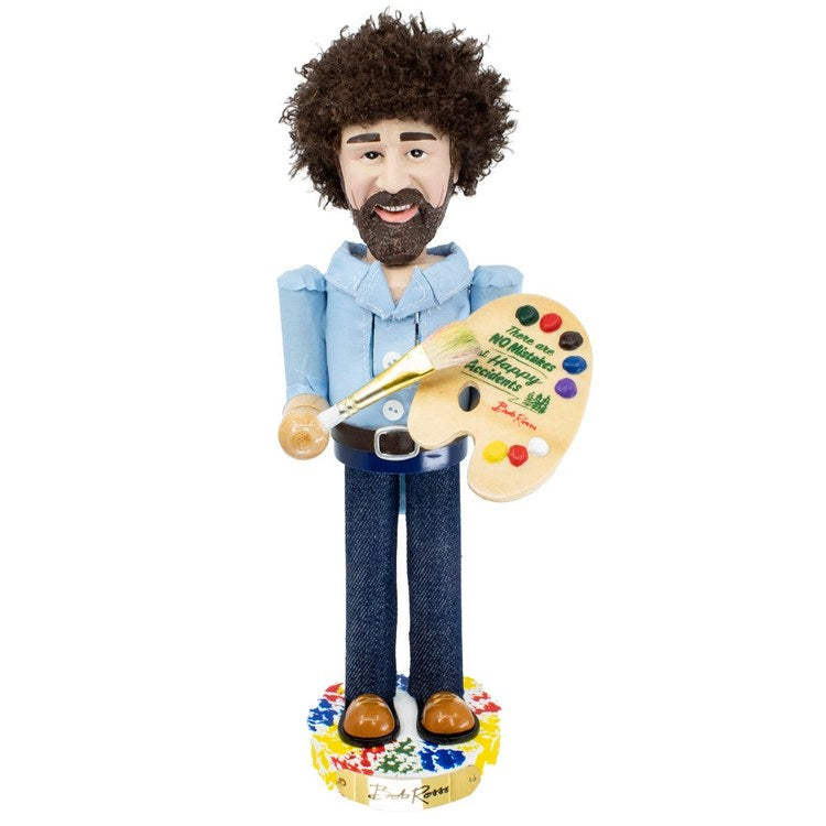 Picture of Bob Ross BO6211 10 in. Kurt Adler Christmas Decor with Palette Nutcracker&#44; Multi Color