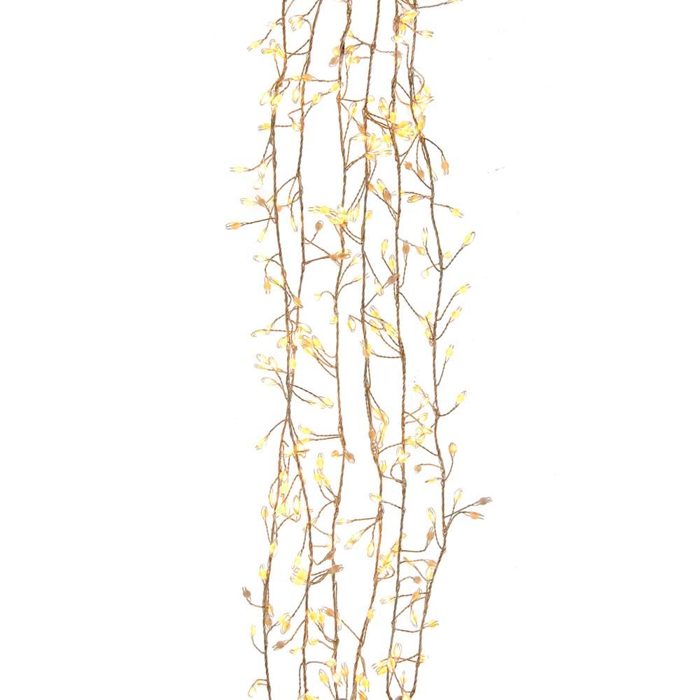 300-Light Cluster Garland with Classic LED Twinkle Lights, White