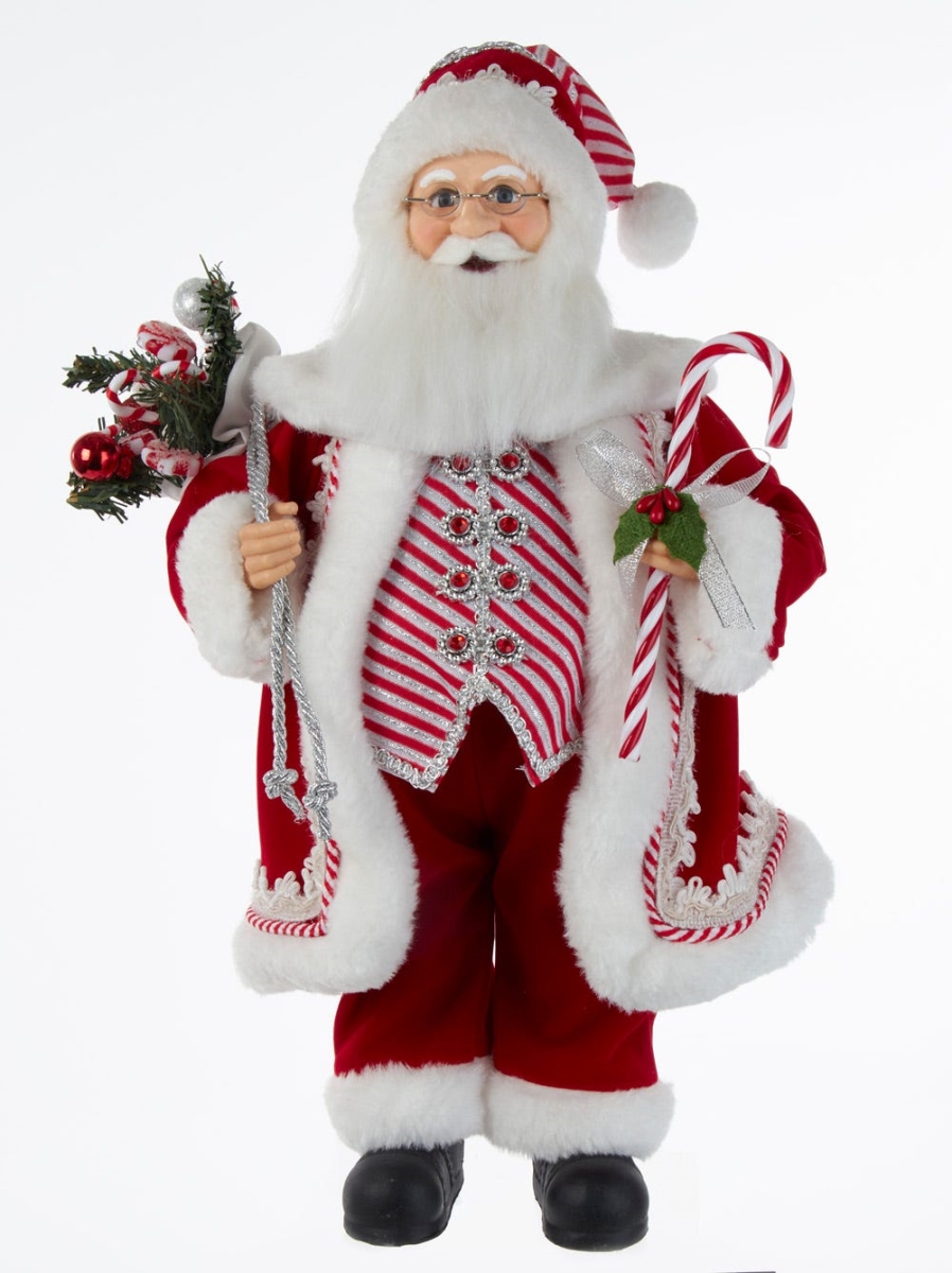 17.5 in. Kringle Klaus Peppermint Santa