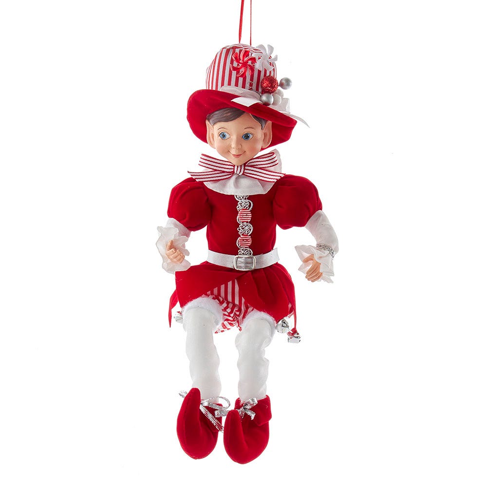 15 in. Kringle Klaus Peppermint Elf Ornament