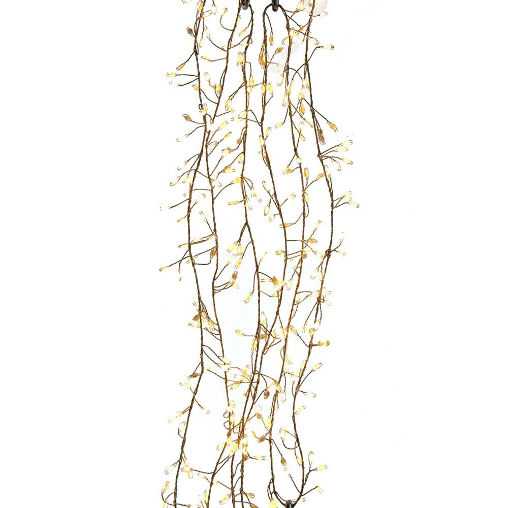 300-Warm White Superbright Twinkle LED Cluster Light Set
