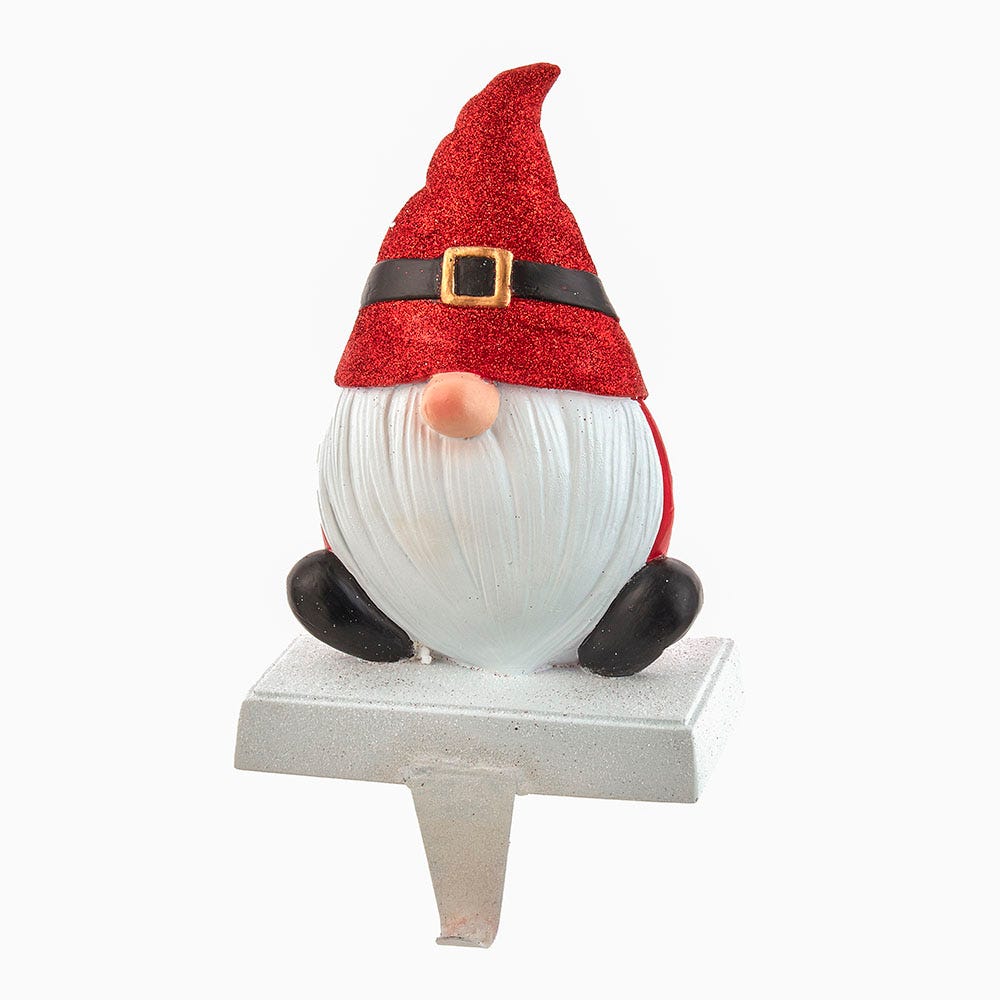 10 in. Resin Gnome Stocking Holder