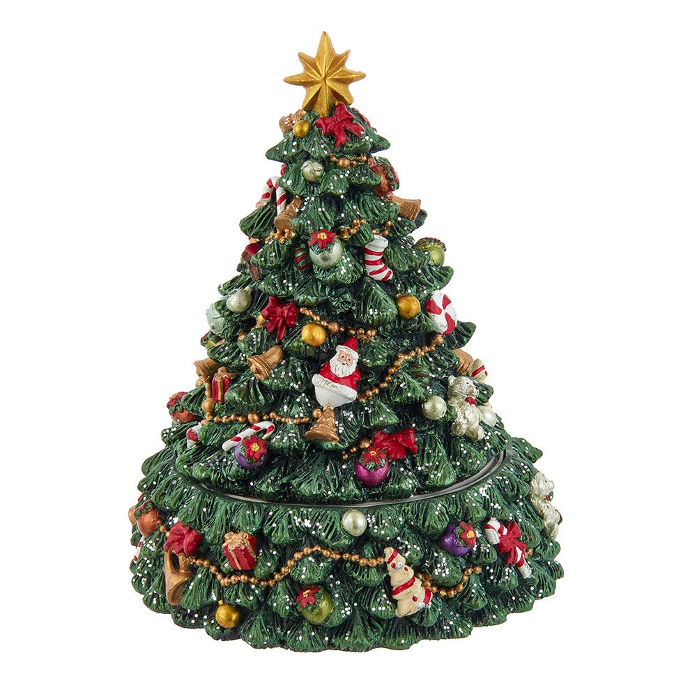 7 in. Christmas Tree Revolving Music Box