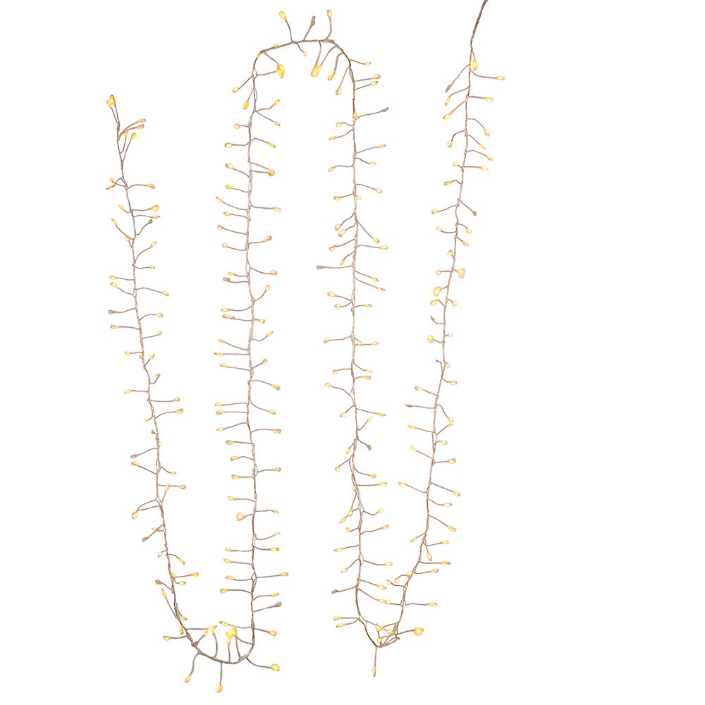 240-Light Fairy Cluster Garland with Cool White LED Twinkle Lights