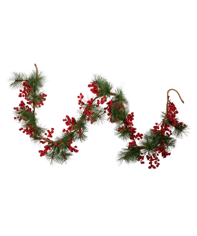 6 ft. x 12 in. Berry Rope Garland