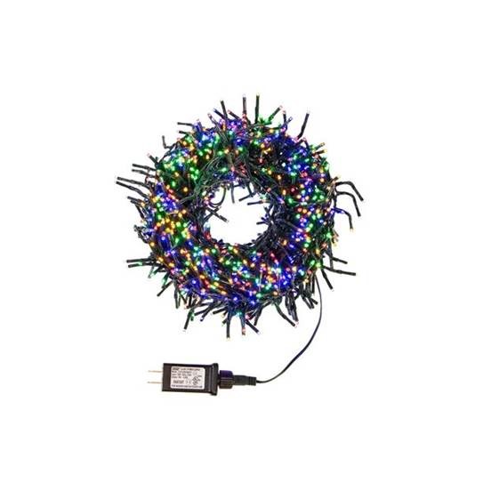 16 ft. 480-Light Connectable Multicolor LED Cluster Garland