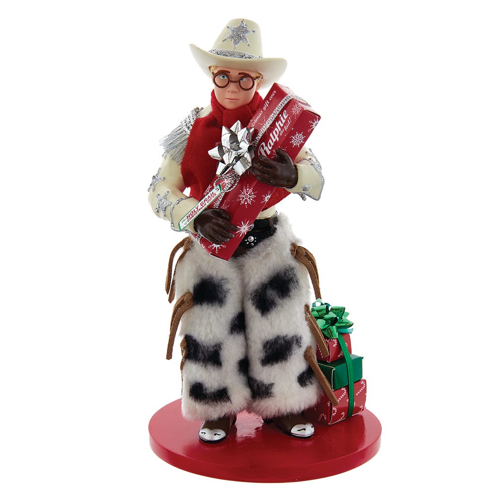 Picture of A Christmas Story CS5221 7.5 in. Kurt Adler Fabric Mache Cowboy Ralphie Table Piece