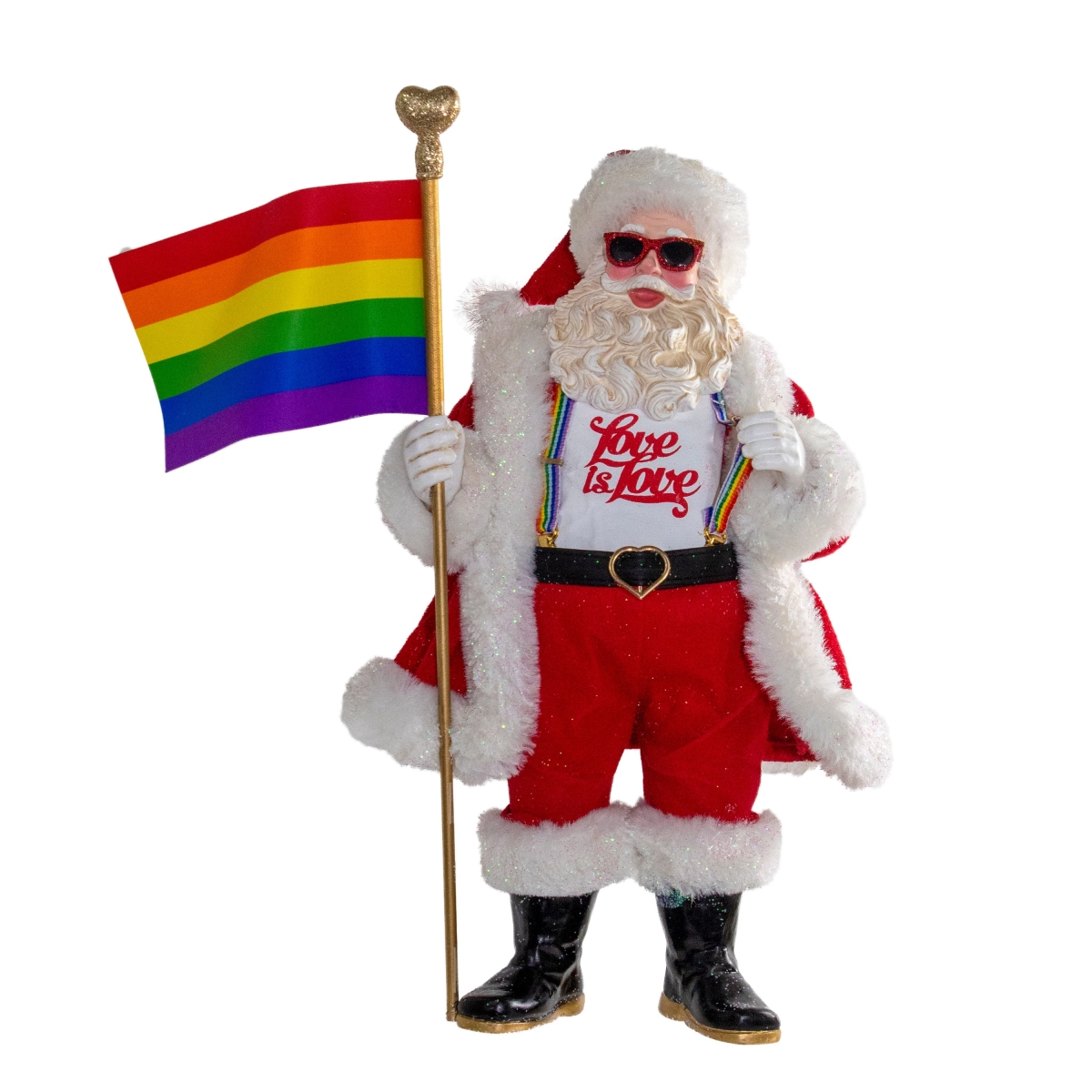 10 in. Fabrich Pride Santa