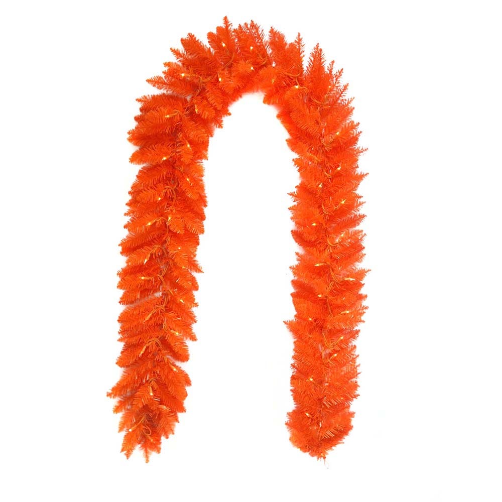Kurt S. Adler HW1794 9 ft. Pre-Lit Orange Garland
