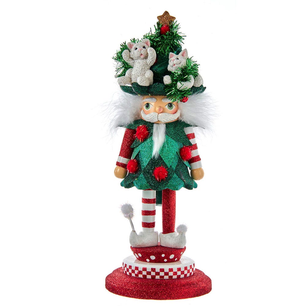 Picture of Kurt S. Adler HA0612 14 in. Hollywood Cats in Tree Hat Nutcracker