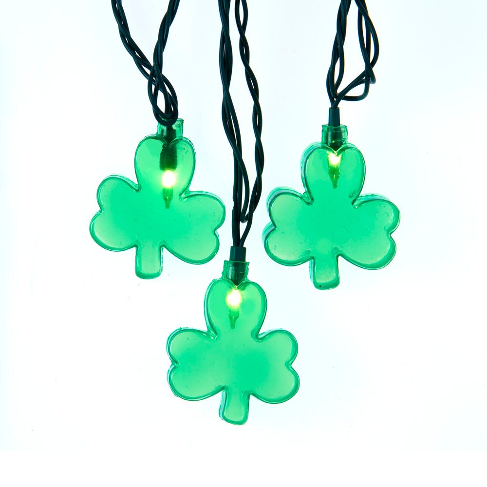 10-Light Shamrock Light Set with UL Certified