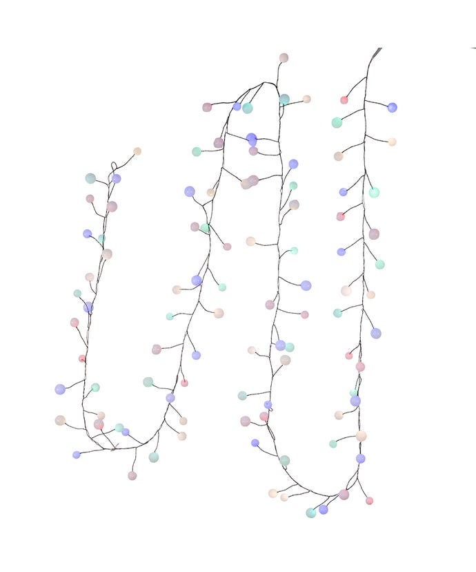 8 ft. 100-Light Multicolor LED Bead Cluster Garland